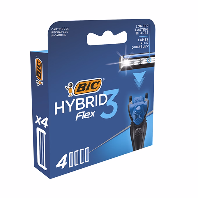 Borotvafej BIC Hybrid Flex3 mozgófejes mozgópengés 4 darab/bliszter
