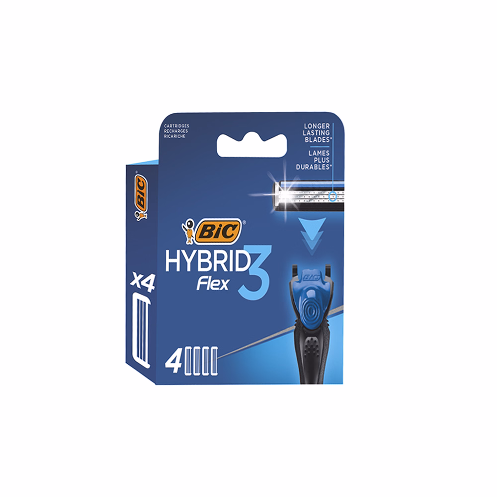 Borotvafej BIC Hybrid Flex3 mozgófejes mozgópengés 4 darab/bliszter