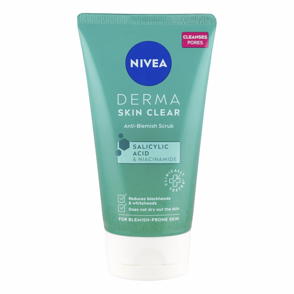 Bőrradír NIVEA derma skin clear 150 ml