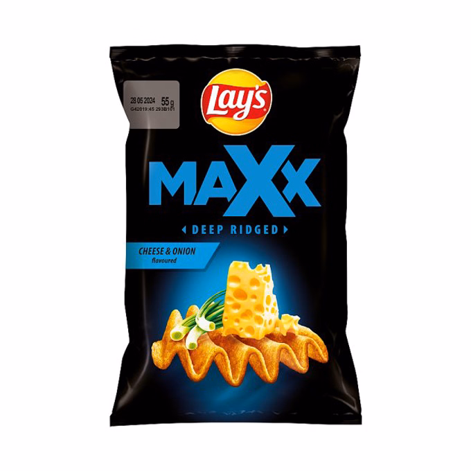 Burgonyachips LAY`S Max sajtos-hagymás 55 g