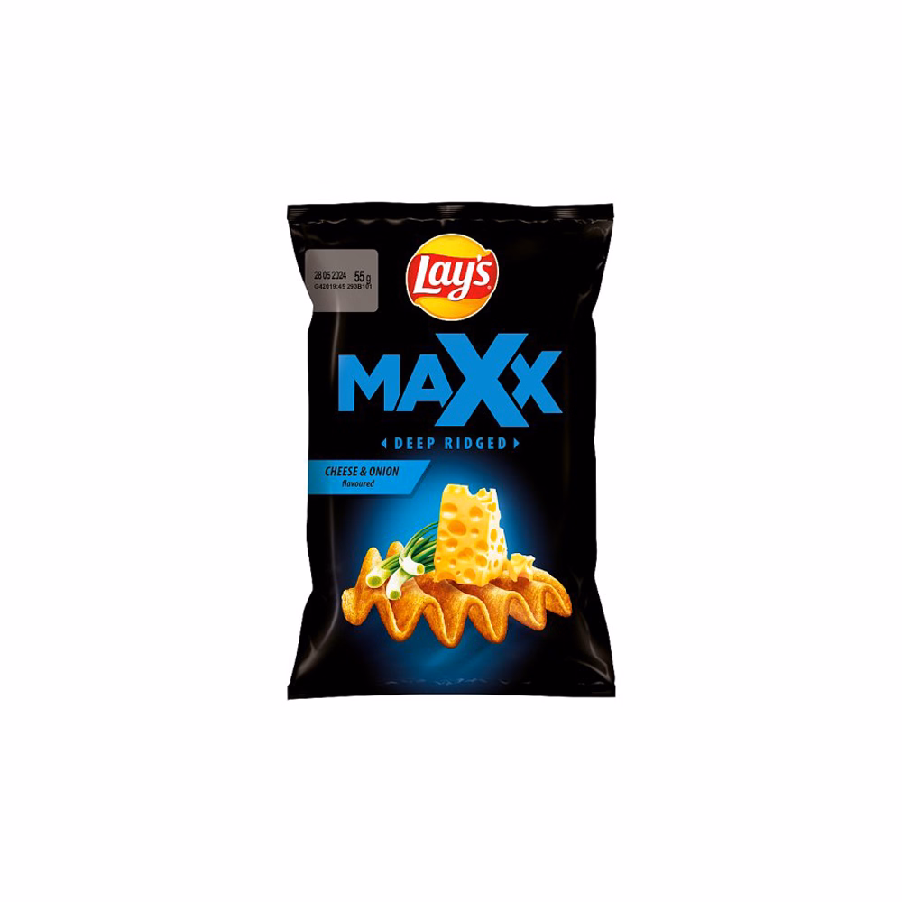 Burgonyachips LAY`S Max sajtos-hagymás 55 g