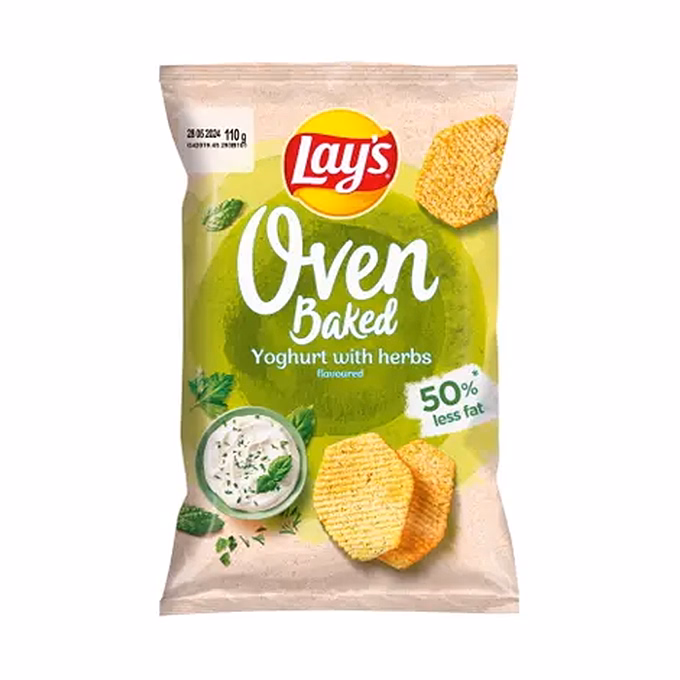 Burgonyachips LAY`S Oven Baked joghurtos-zöldfűszeres 110 g