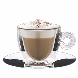 Cappuccinos csésze + rozsdamentes alj thermo duplafalú 165ml 2 darabos