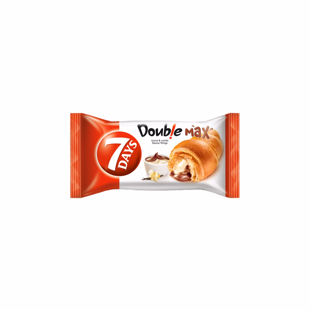 Croissant 7DAYS Double kakaós és vaníliás töltelékkel 80 g