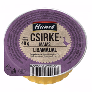 Csirkemáj pástétom HAMÉ libamájjal 48 g
