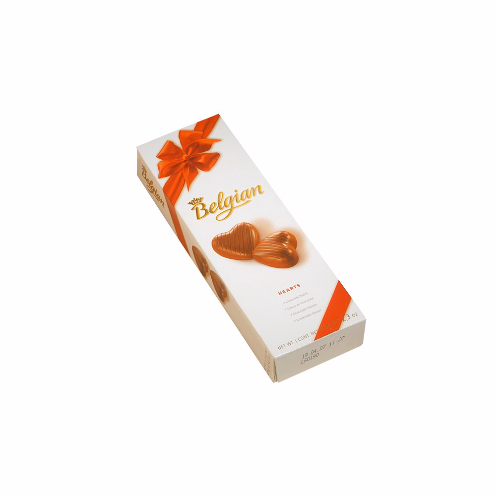 Csokoládé BELGIAN Hearts Hazelnut szívdesszert 65 g