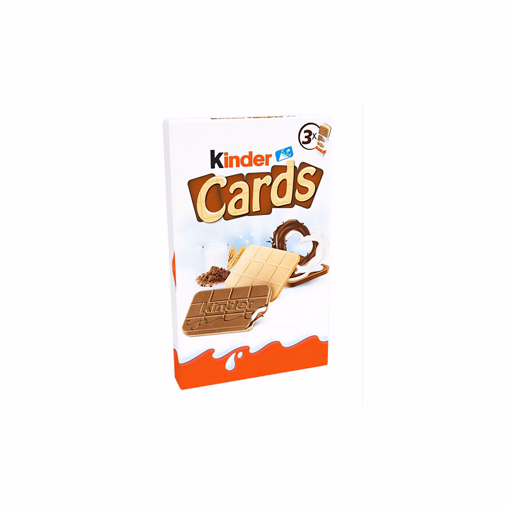 Csokoládé KINDER Cards 3 darabos 76,8 g