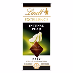 Csokoládé LINDT Excellence Pear körtés étcsokoládé 100 g