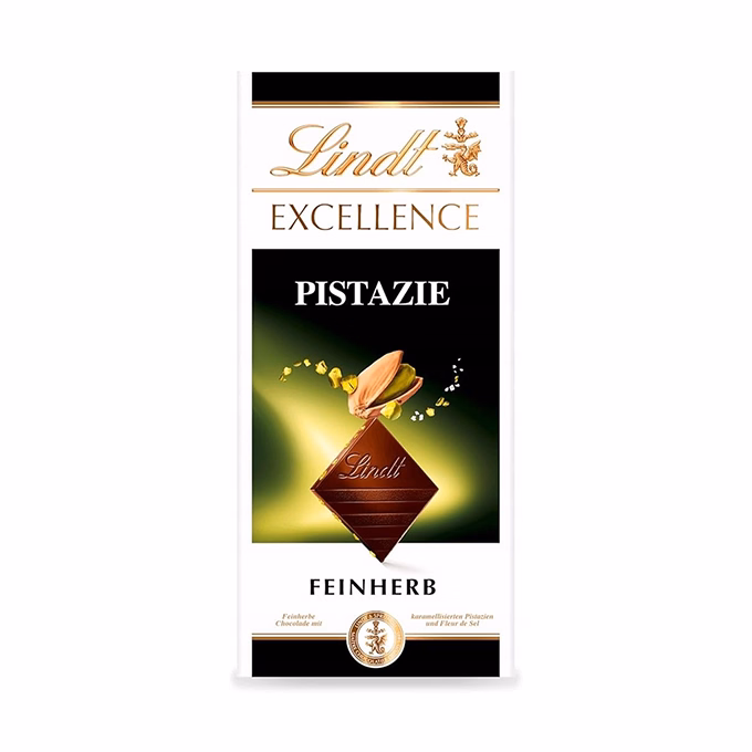 Csokoládé LINDT Excellence Pisztácia 100 g