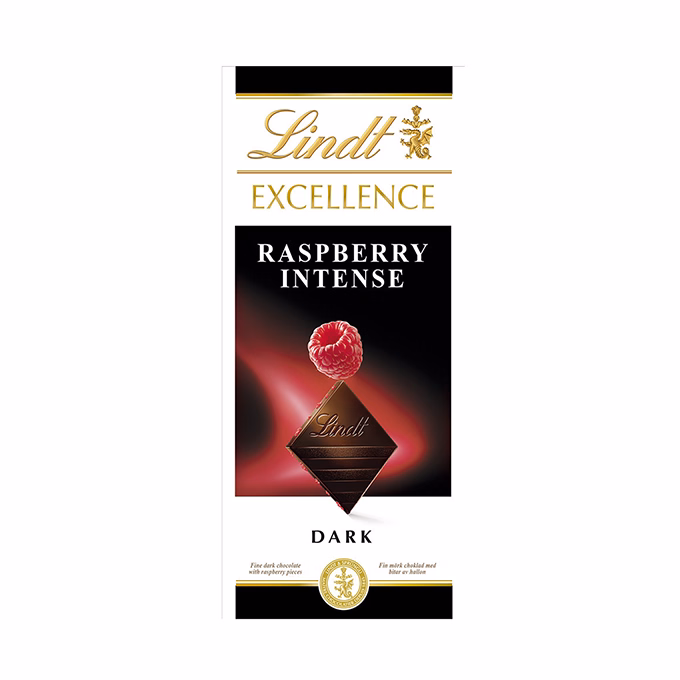 Csokoládé LINDT Excellence Raspberry málnás étcsokoládé 100 g