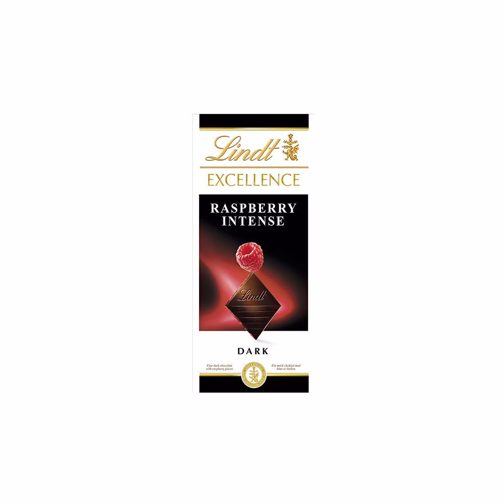 Csokoládé LINDT Excellence Raspberry málnás étcsokoládé 100 g