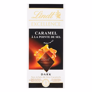 Csokoládé LINDT Excellence karamellás tengeri sós étcsokoládé 100 g