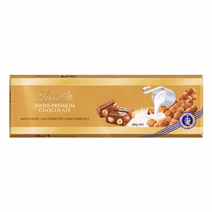 Csokoládé LINDT Gold Milch-nuss mogyorós tejcsokoládé 300 g