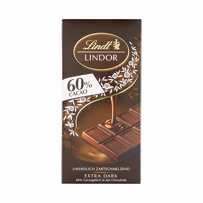 Csokoládé LINDT Lindor 60% Cacao étcsokoládé 100 g