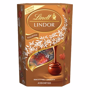 Csokoládé LINDT Lindor Assorted Őszi mix tejcsokoládé golyók díszdobozban 200 g