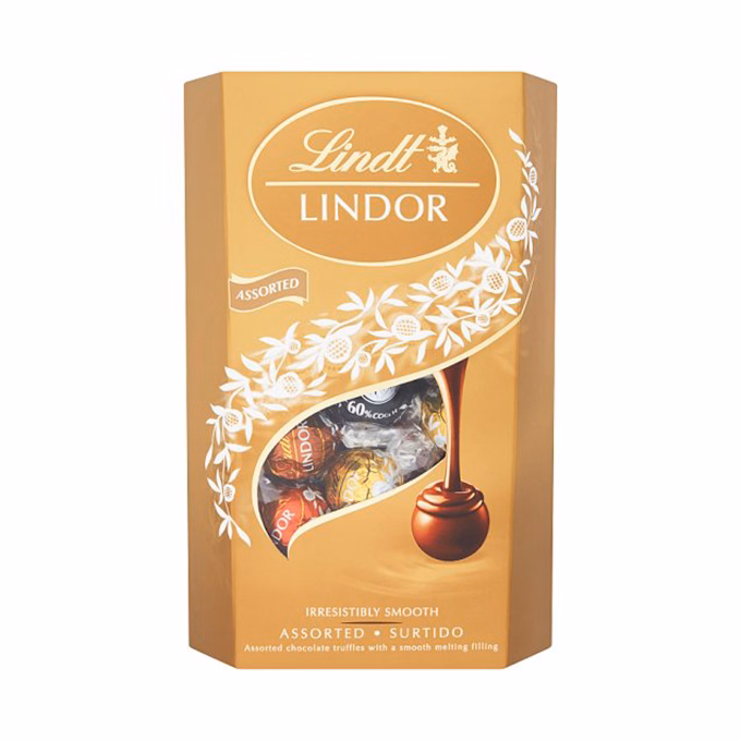 Csokoládé LINDT Lindor Assorted vegyes csokoládé golyók díszdobozban 337 g