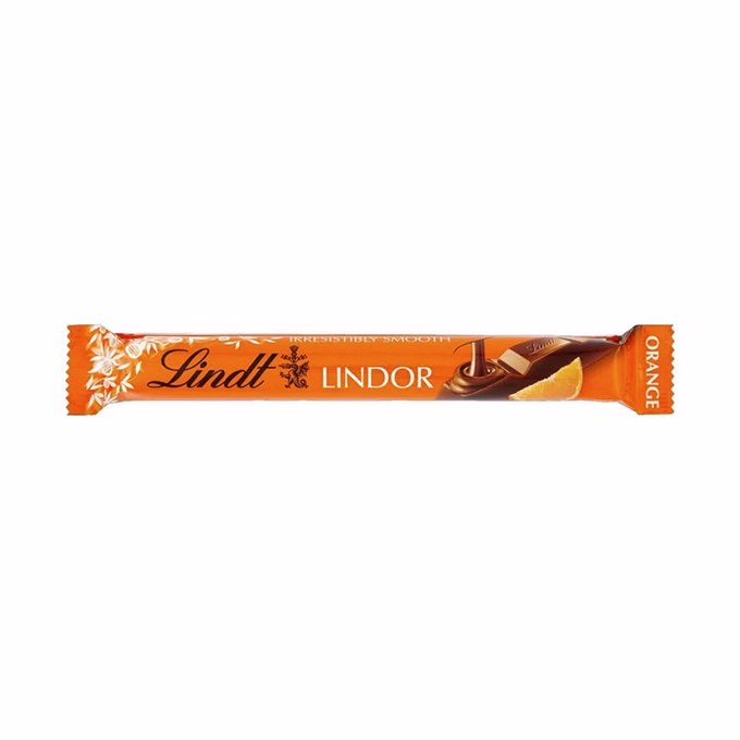 Csokoládé LINDT Lindor Milk orange stick szelet 38 g