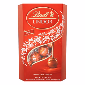 Csokoládé LINDT Lindor Milk tejcsokoládé golyók díszdobozban 337 g