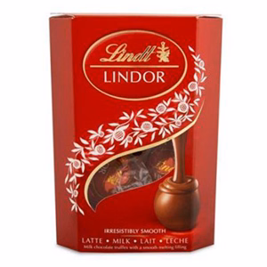 Csokoládé LINDT Lindor Milk tejcsokoládé golyók díszdobozban 50 g