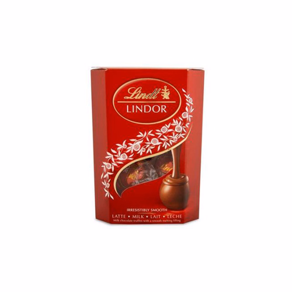 Csokoládé LINDT Lindor Milk tejcsokoládé golyók díszdobozban 50 g