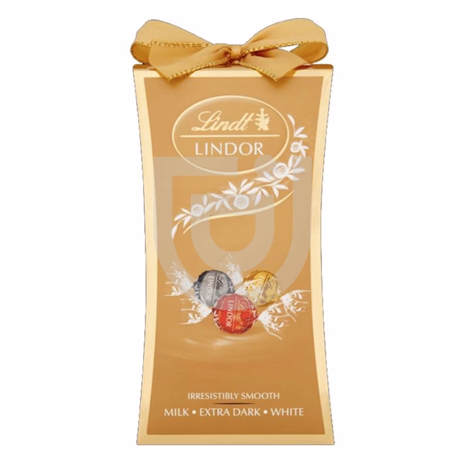 Csokoládé LINDT Lindor válogatás arany díszdobozban 75 g