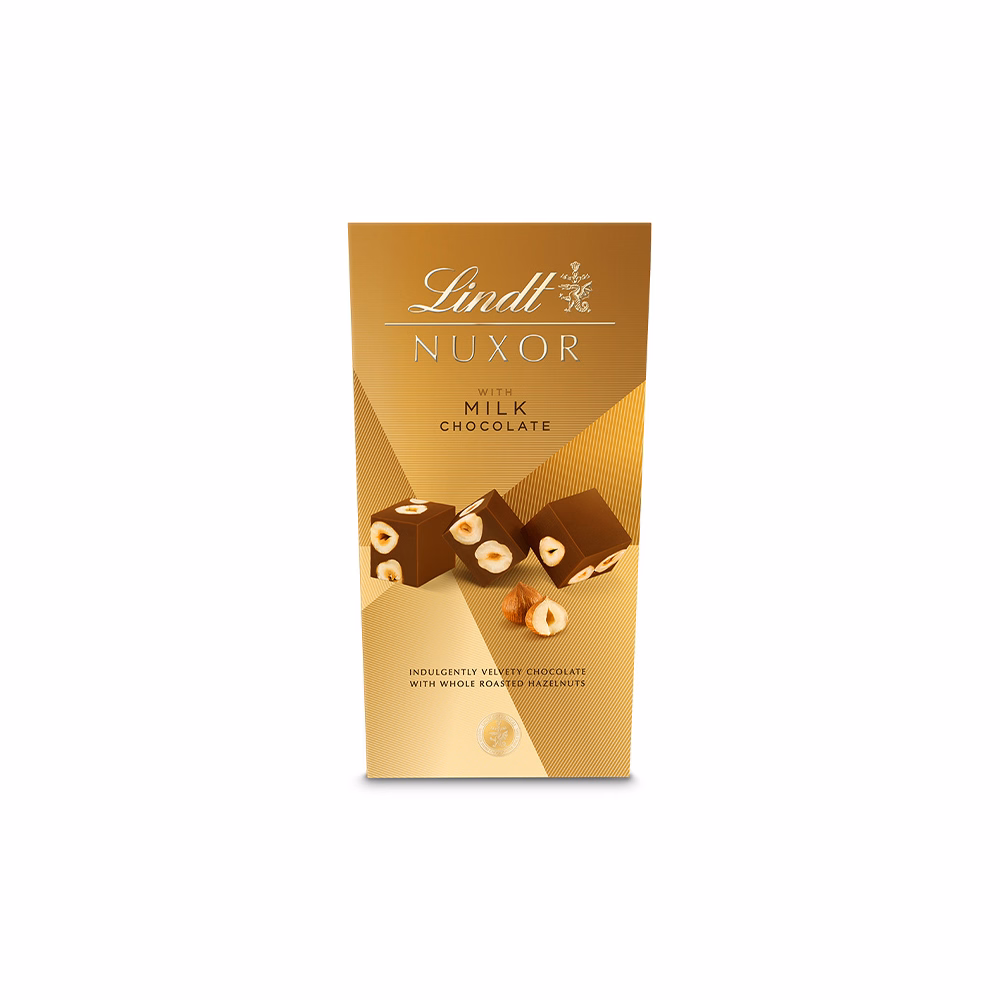 Csokoládé LINDT Nuxor mogyorós tejcsokoládé praliné 150 g