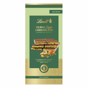 Csokoládé LINDT dubai style táblás 145 g