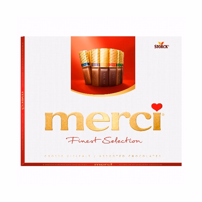 Csokoládé MERCI piros 250 g
