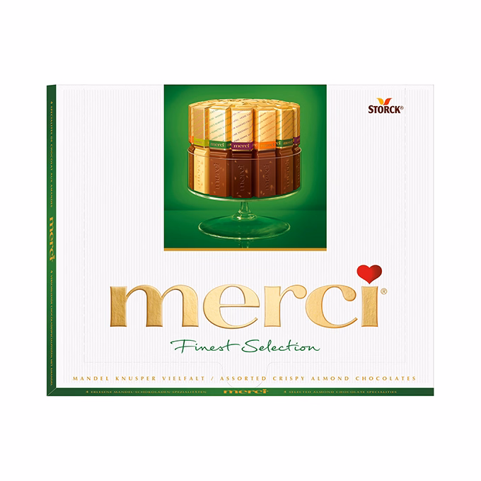 Csokoládé MERCI zöld 250 g