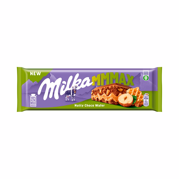 Csokoládé MILKA MMMax Nutty Choco Wafer Ostyás-Mogyorós 270 g