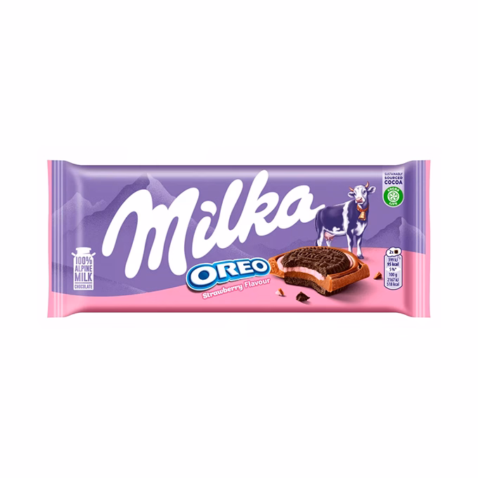 Csokoládé MILKA Oreo Epres 92 g
