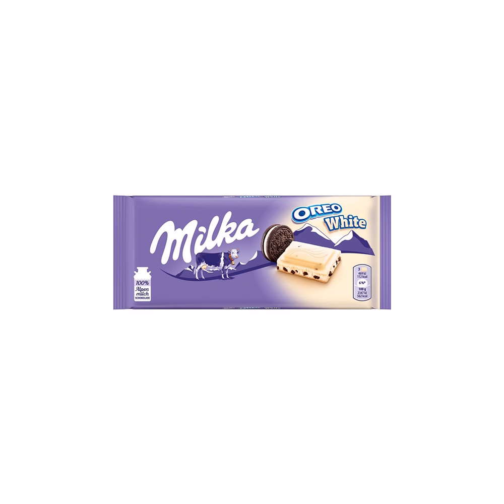 Csokoládé MILKA Oreo White fehércsokoládés 100 g