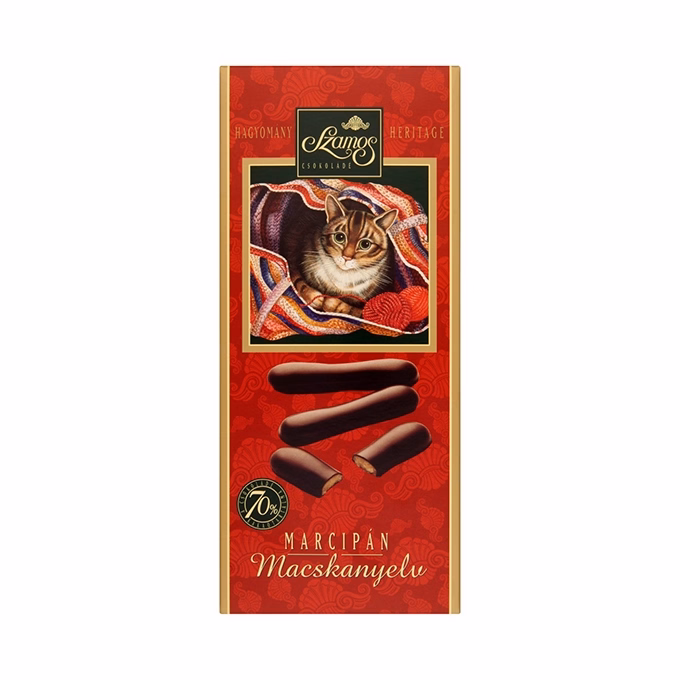 Csokoládé SZAMOS Macskanyelv díszdoboz 120 g