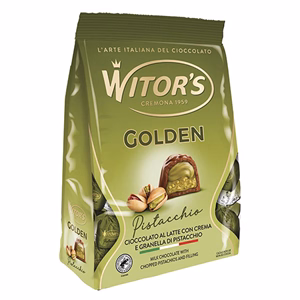 Csokoládé WITOR S golden pisztációs praliné tejcsokoládé válogatás 200 g