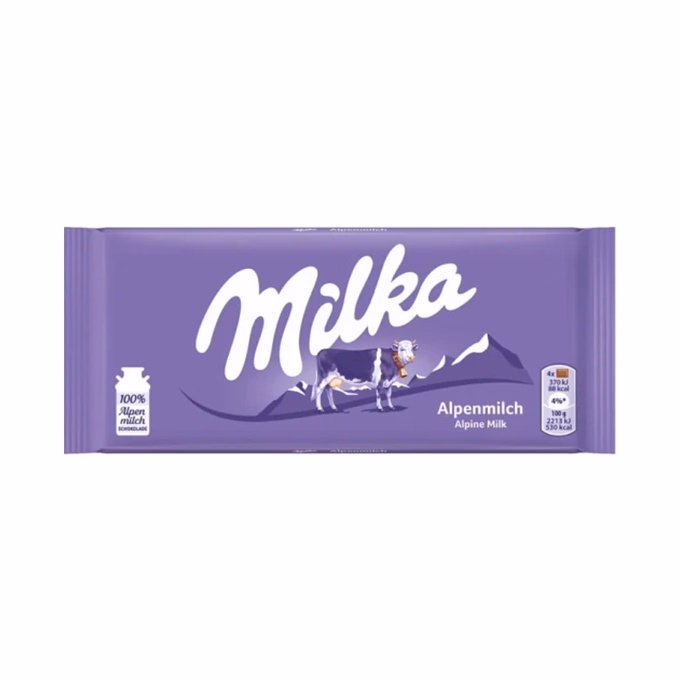 Csokoládé táblás MILKA Alpesi tej 90 g