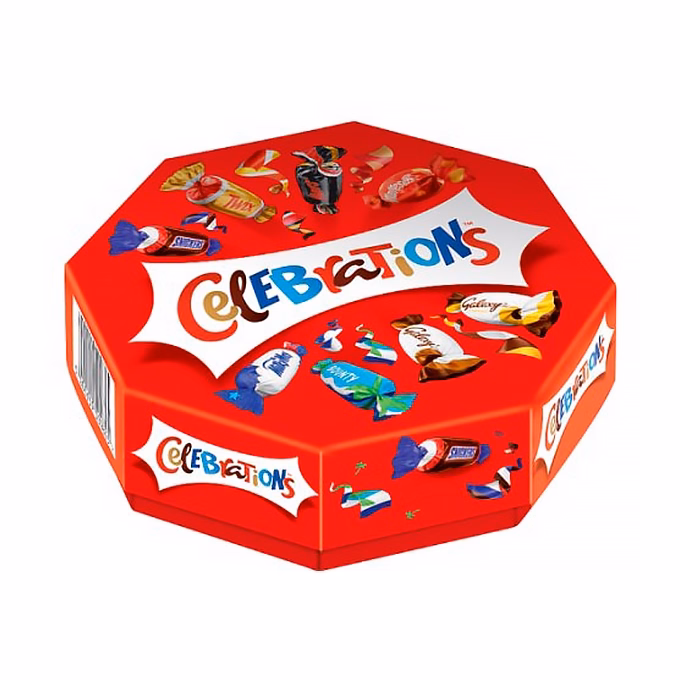 Csokoládé válogatás CELEBRATIONS ünnepi dobozban 196 g