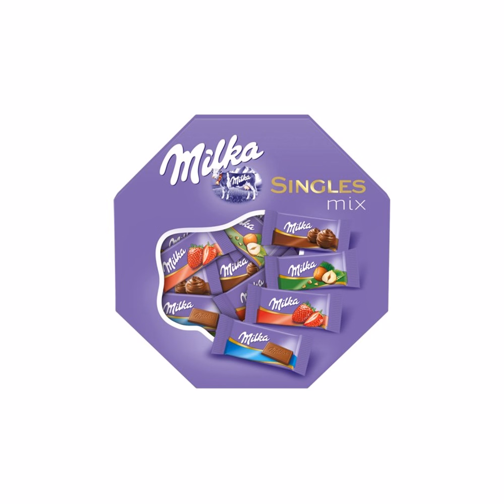 Csokoládé válogatás MILKA Singles mix 138 g