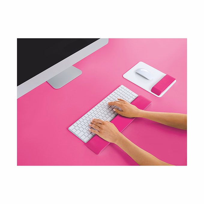 Csuklótámasz billentyűzethez LEITZ Wow rózsaszín
