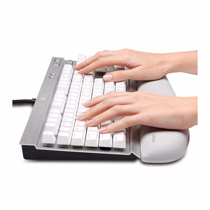 Csuklótámasz billentyűzethez géltöltésű KENSINGTON ErgoSoft mechanikus és játék billentyűzethez világos szürke