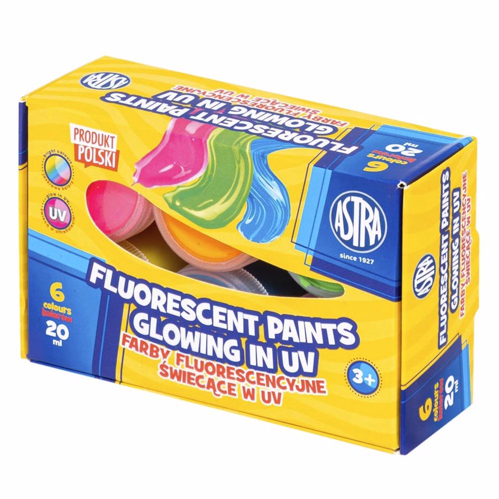 Dekorfesték ASTRA fluoreszkáló festék 20 ml 6 színű