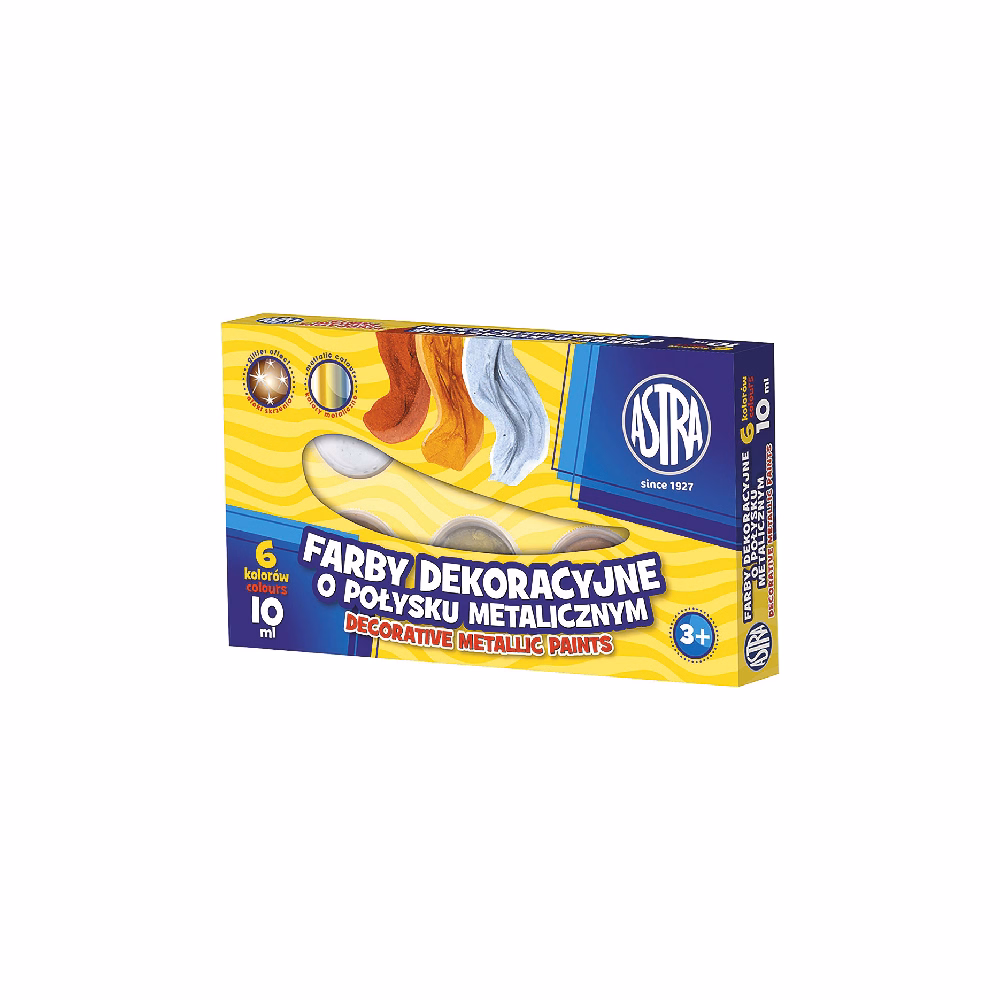 Dekorfesték ASTRA metál színek 6 darabos