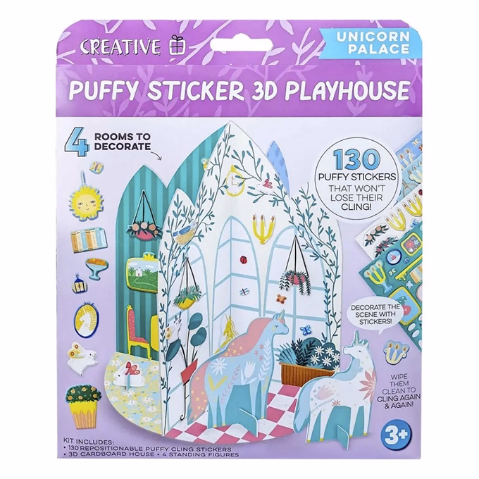 Dekormatrica CREATIVE 3D Unicorn papír játszóházzal 130 darabos