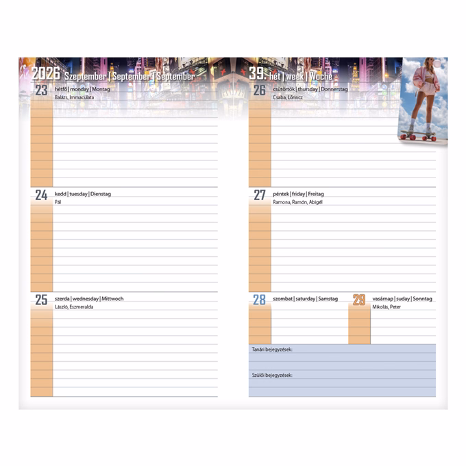 Diák zsebkönyv REALSYSTEM papírborító 125x205mm foci 2026-2027