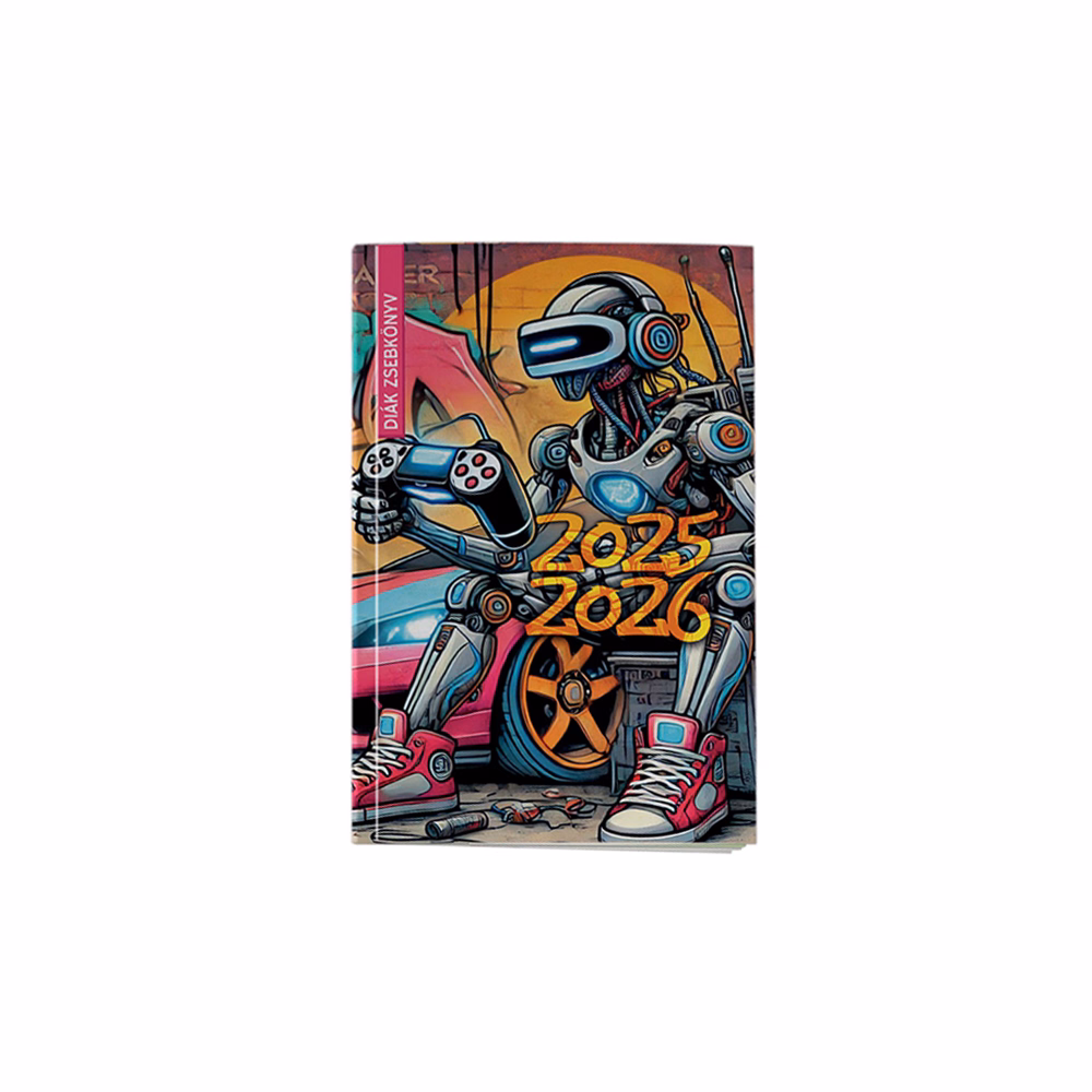 Diák zsebkönyv REALSYSTEM papírborító 125x205mm graffiti 2025-2026