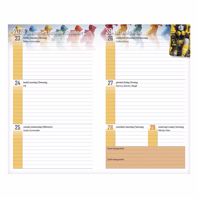 Diák zsebkönyv REALSYSTEM papírborító 125x205mm native 2026-2027