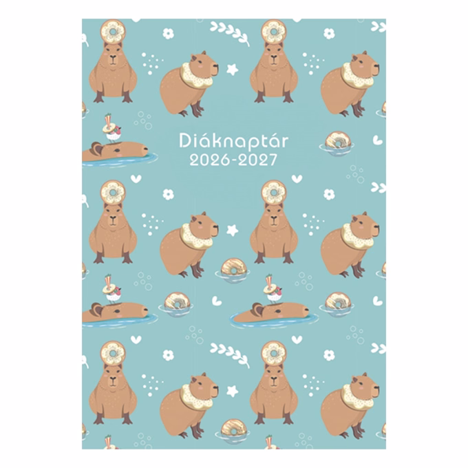Diák zsebkönyv TOPTIMER papírborító B/6 heti 120x170mm Kapibara 2026-2027