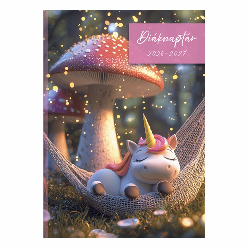 Diák zsebkönyv TOPTIMER papírborító B/6 heti 120x170mm Unikornis 2026-2027