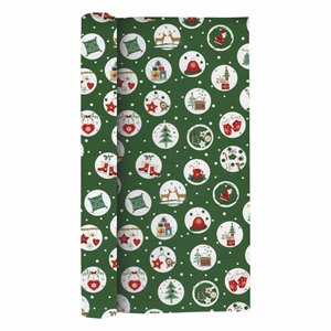 Karácsonyi díszcsomagoló CREATIVE Kids tekercses 70x200 cm 50 tekercs/doboz vegyes mintákkal