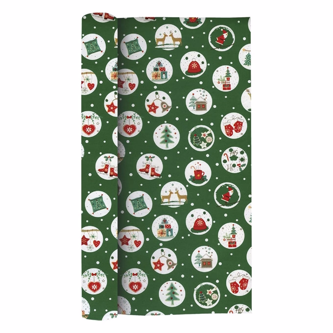 Karácsonyi díszcsomagoló CREATIVE Kids tekercses 70x200 cm 50 tekercs/doboz vegyes mintákkal