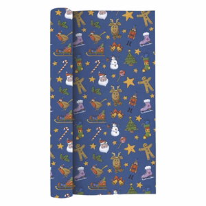 Karácsonyi díszcsomagoló CREATIVE Kids tekercses 70x200 cm 50 tekercs/doboz vegyes mintákkal
